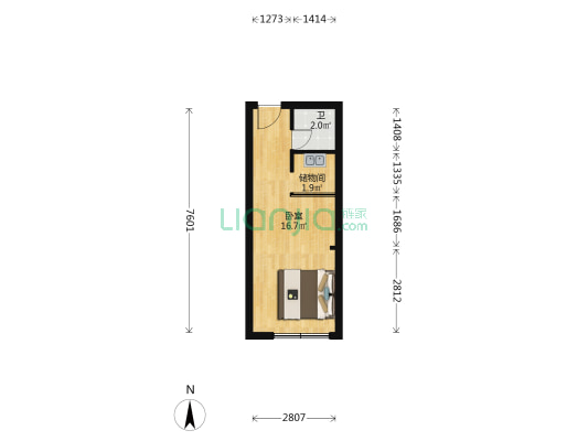 易享大厦 1室0厅1卫 31平方
