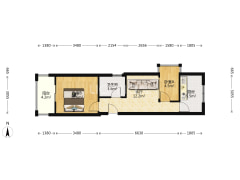 汇元尚品 2室1厅 东 西-涿州汇元尚品户型图