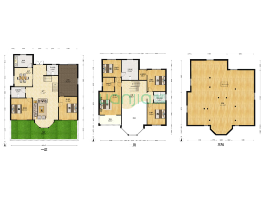 御园山庄 6室2厅4卫 283平方