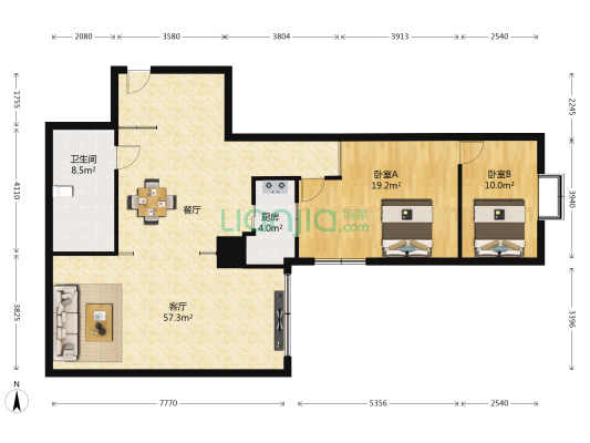 亚太大厦 2室1厅1卫 138平方