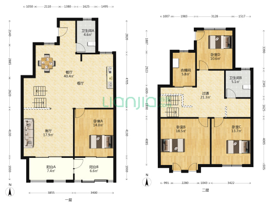 三湘海尚城(别墅) 4室2厅2卫 253平方