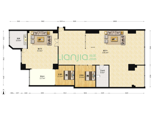泰生大厦 2室2厅1卫 274平方