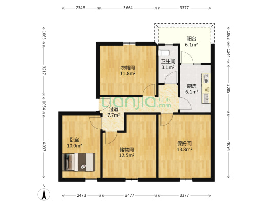 英丽阁 1室0厅1卫 88平方