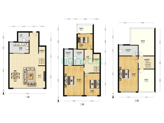 大溪谷鹭岭 4室1厅4卫 215平方