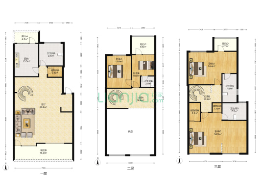 兴鸿豪园 4室1厅4卫 290平方