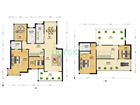 瑞庭嘉苑 5室2厅3卫 180平方