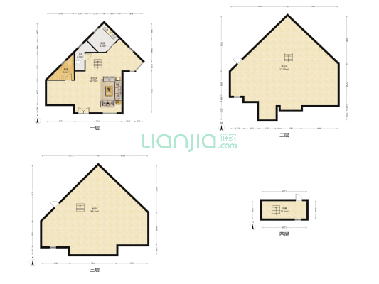 豪岗花园 1室3厅1卫 359平方