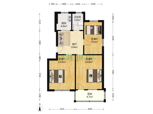 古林新村 3室1厅1卫 70平方