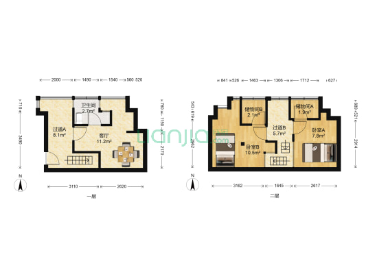 星悦城 2室1厅1卫 43平方