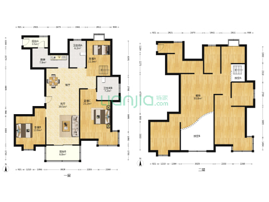 如意江南城皇华庭 3室1厅2卫 288平方