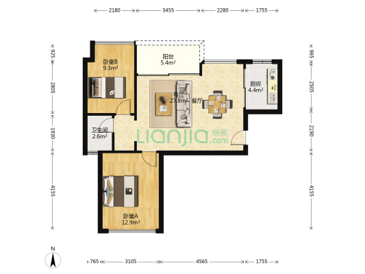 西湖怡景园二期 2室1厅1卫 70平方