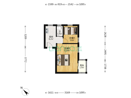 东体育会路10号 2室0厅1卫 38平方