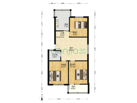 全椒新村 3室1厅1卫 80平方