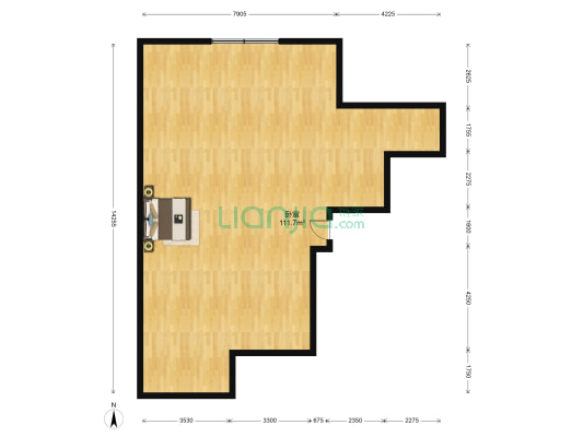 德润玫瑰园 1室0厅0卫 110平方