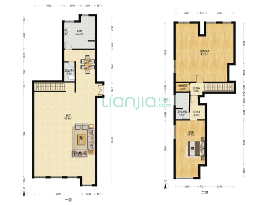 裕园广场 1室1厅2卫 246平方