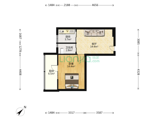 乐桥里 1室1厅1卫 33平方