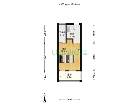 塘南新村 1室0厅1卫 30平方