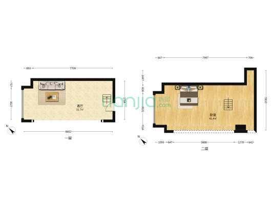 梵荣中环新第 1室1厅0卫 46平方