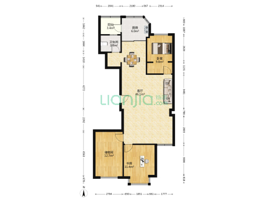 和美嘉园 2室1厅1卫 139平方