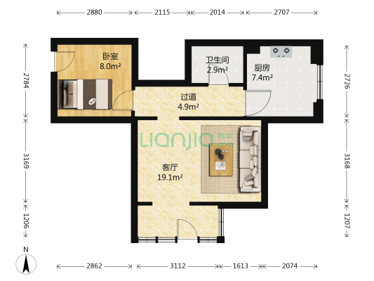 同泰街 1室1厅 东南