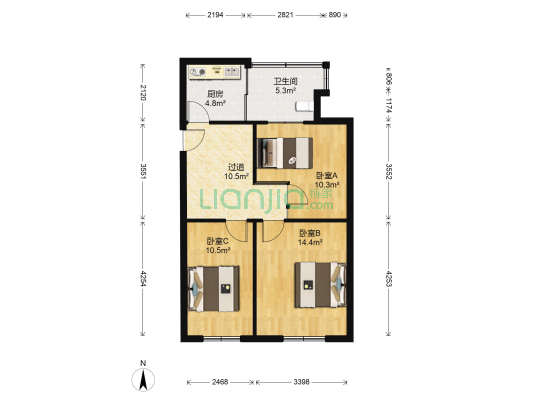 开运小区 3室0厅1卫 71平方
