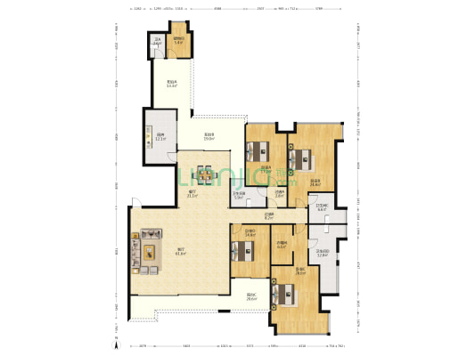 五洲花城二期 4室2厅4卫 288平方