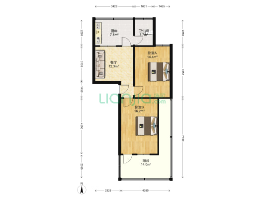 文星大道60号 2室1厅1卫 79平方