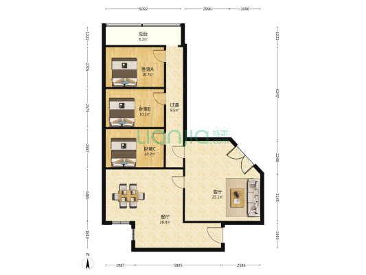博泰大厦 3室2厅0卫 253平方