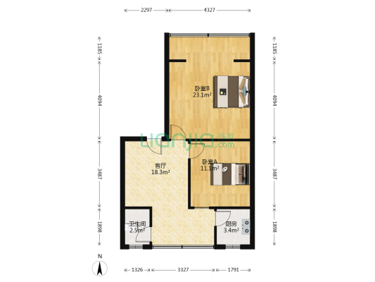 棠湖南路三段28号 2室1厅1卫 67平方