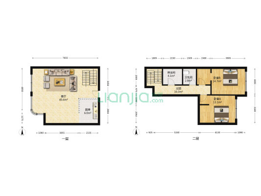 西湖花苑 2室1厅2卫 125平方