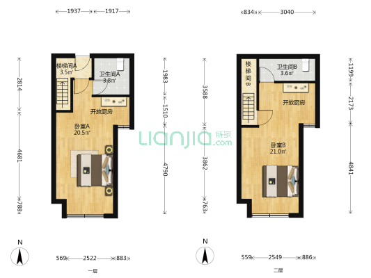 中交投资大厦 2室0厅2卫 48平方