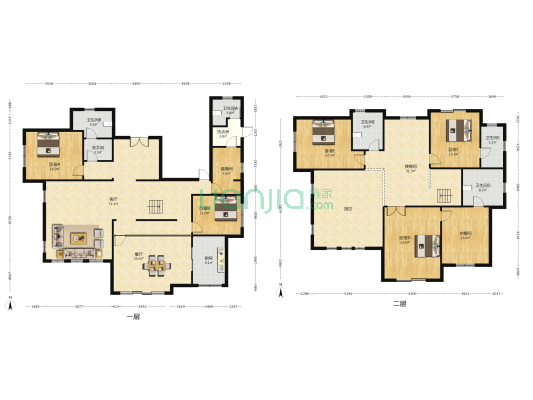 昌鑫花园(别墅) 5室2厅6卫 361平方