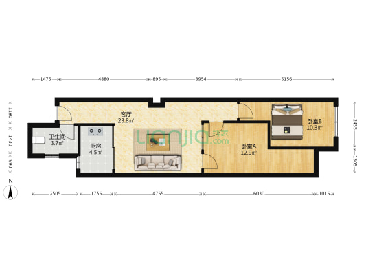 小区成熟，配套设施齐全，交通便利，-户型图