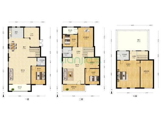 伽蓝艺墅 5室3厅3卫 278平方