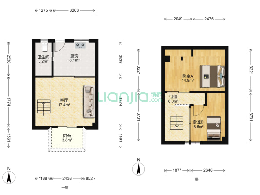 湖前兰庭 2室1厅1卫 45平方