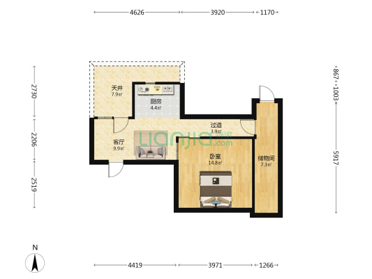 蕺山街 1室1厅0卫 35平方