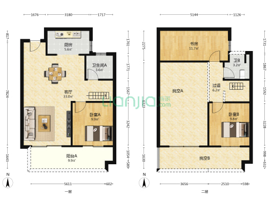 乐万邦·康桥悦城 3室1厅2卫 124平方
