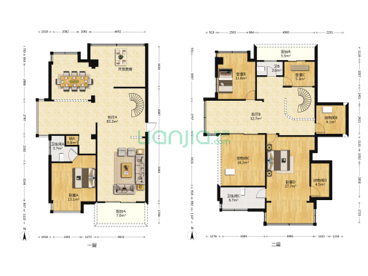 荷塘月舍 4室2厅3卫 121平方