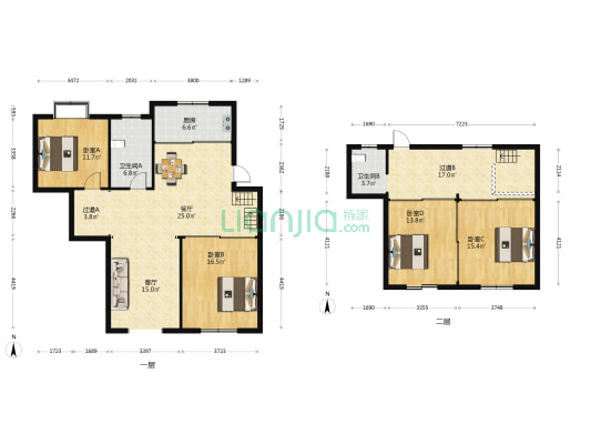 西庄花苑 4室2厅2卫 174平方