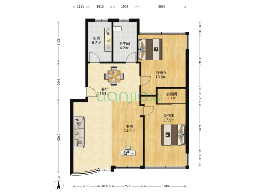 文三西路418号 3室2厅1卫 102平方