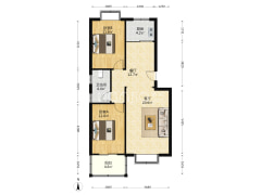 德信公园旁 名流枫景南北通透大两居 精装修拎包入住-涿州名流枫景洋房户型图