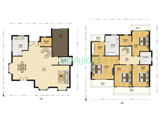 太湖春申居 4室1厅3卫 266平方