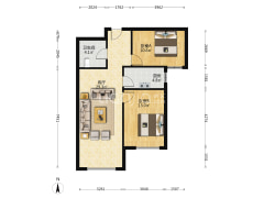 高铁 狮子城  精装自住两居 満二-涿州K2狮子城南区户型图