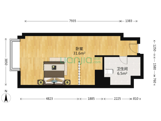 新世界名汇 1室0厅1卫 64平方