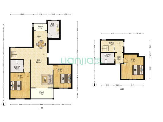 润和苑 3室1厅2卫 160平方