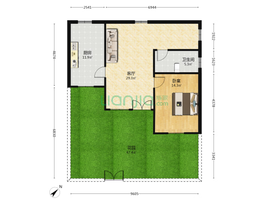 澳南路 1室1厅1卫 250平方