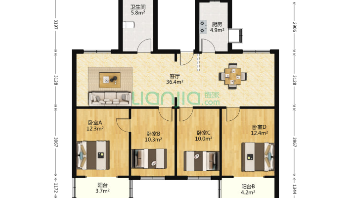 中科院测地所宿舍二手房实景图