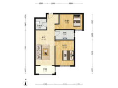 70年产权，精装两居，楼层好，采光很充足-涿州鹏渤印象城牛津花园户型图