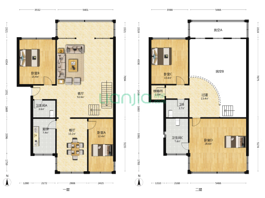 蜀兴苑 4室2厅3卫 221平方
