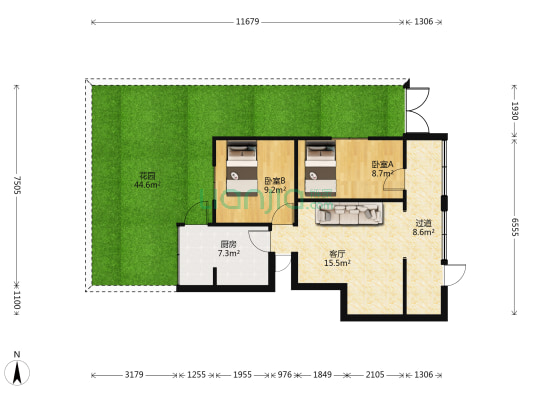 省建五公司 2室1厅0卫 49平方